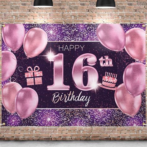 Happy 16th Birthday Banner Printable